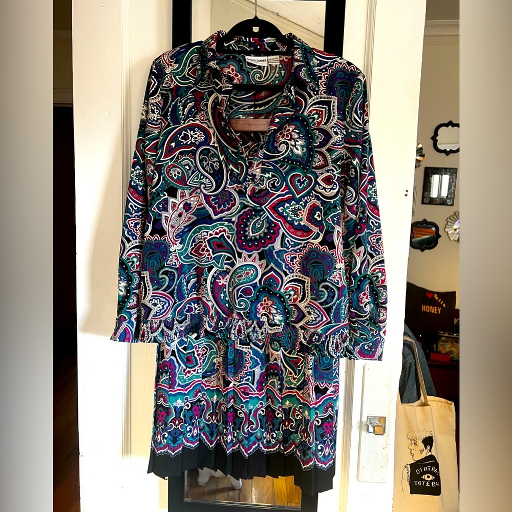VINTAGE Alfred dunner paisley set